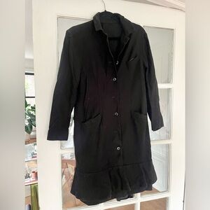 Elegant Black Women's Vintage Wool Dress